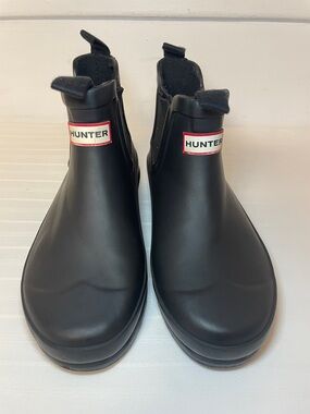 Hunter chelsea black rain ankle boots little girls size 2
